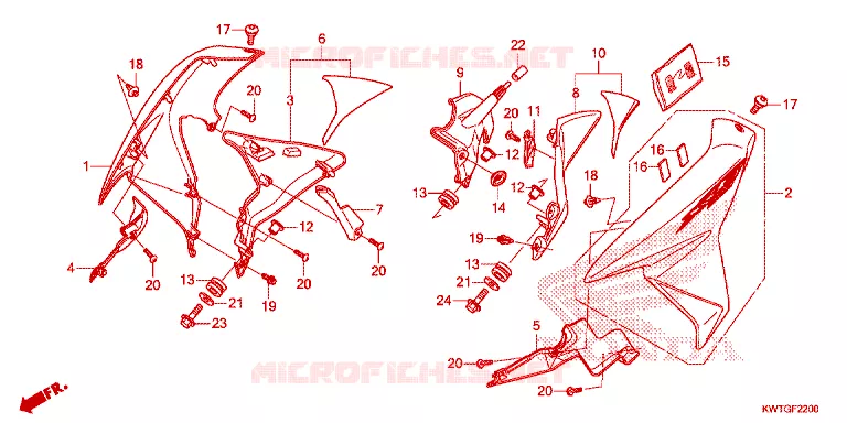 OUIES DE RADIATEUR Honda MOTO 300 XR 2019  XRE300H