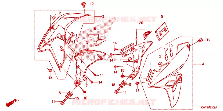 OUIES DE RADIATEUR Honda MOTO 300 XR 2015  XRE300E