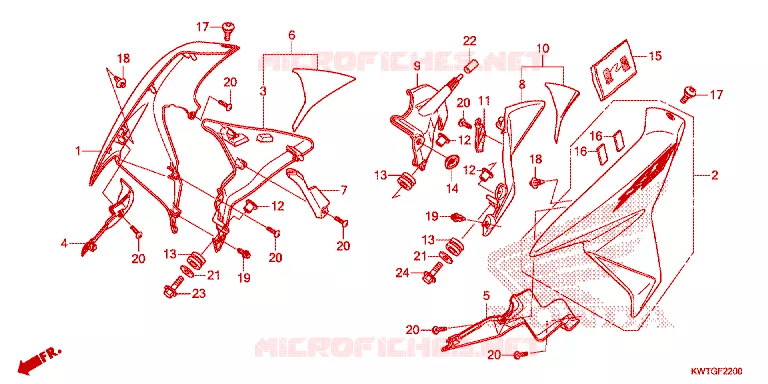 OUIES DE RADIATEUR Honda MOTO 300 XR 2022  XRE300H