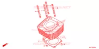 CYLINDRE pour Honda XRE 300 ABS de 2016