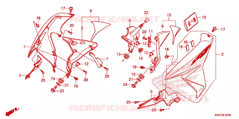 OUIES DE RADIATEUR Honda MOTO 300 XR 2016  XRE300AG