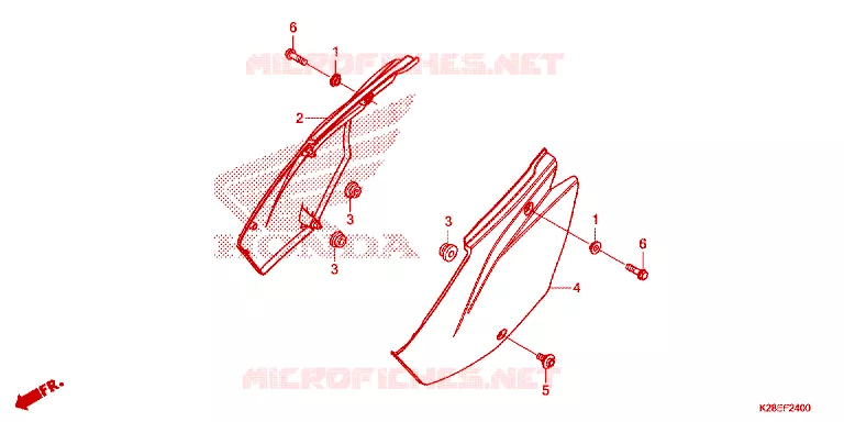 FILTRE A AIR - COUVERCLE LATERAL Honda MOTO 125 CRF 2023  CRF125FP