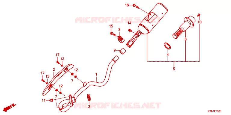 SILENCIEUX D'ECHAPPEMENT Honda MOTO 125 CRF 2025  CRF125FBS