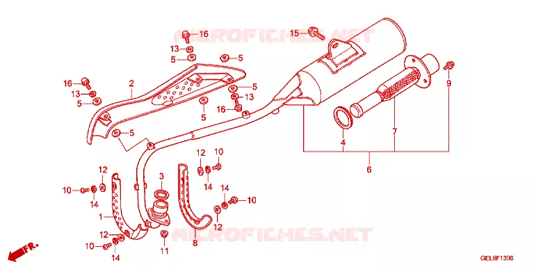 SILENCIEUX D'ECHAPPEMENT Honda MOTO 50 CRF 2025  CRF50FS