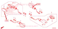 CLIGNOTANT pour Honda DREAM NEOD 110 SPOKED WHEEL de 2014