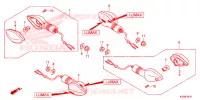 CLIGNOTANT pour Honda DREAM NEOD 110 SPOKED WHEEL de 2014
