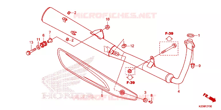 SILENCIEUX D'ECHAPPEMENT Honda MOTO 110 CD 2014  CB110CE