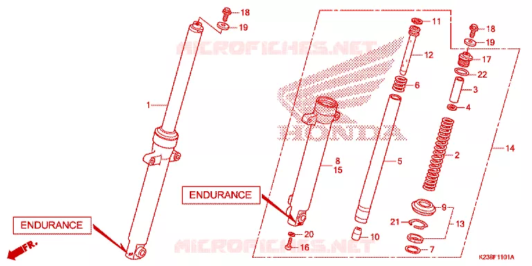 FOURCHE Honda MOTO 110 CD 2014  CB110CME