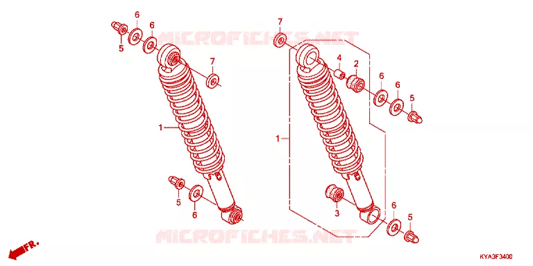 AMORTISSEUR ARRIERE Honda MOTO 150 GL 2012  GL1501WHC