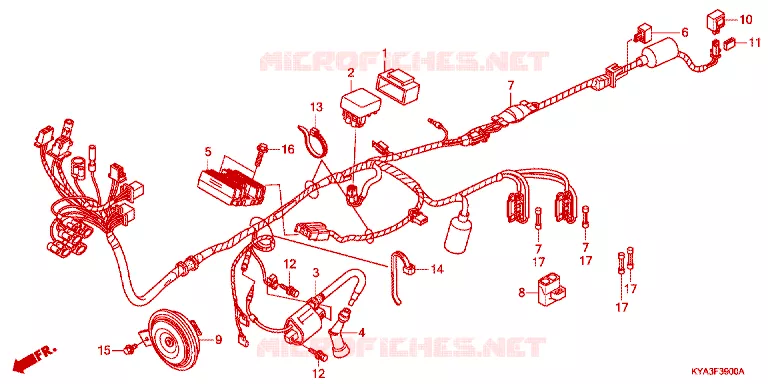 FAISCEAU DES FILS Honda MOTO 150 GL 2012  GL1501WHC