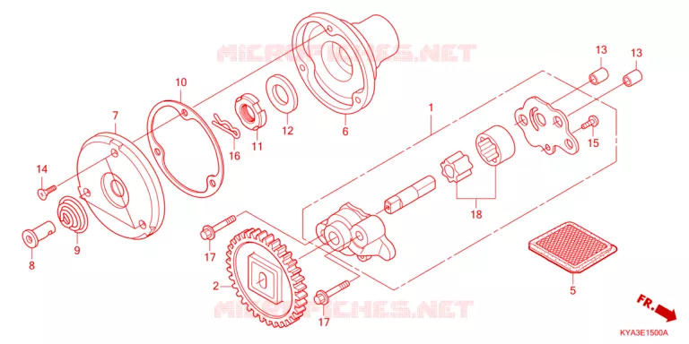 POMPE A HUILE Honda MOTO 150 GL 2012  GL1501WHC