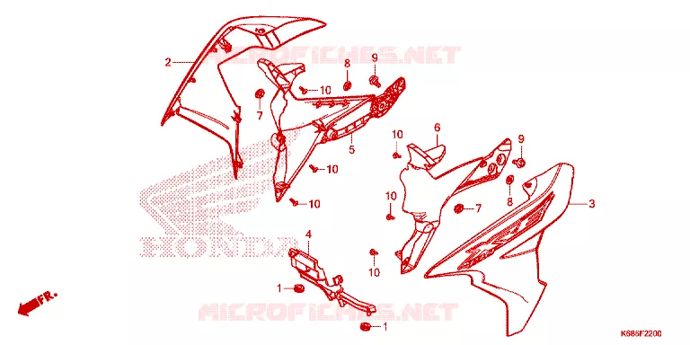 OUIES DE RADIATEUR Honda MOTO 190 XR 2018  XRE190AJ