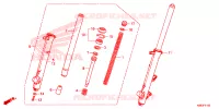 FOURCHE pour Honda XRE 190 de 2019
