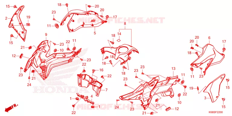 OUIES DE RADIATEUR Honda MOTO 190 XR 2025  XRE190AS