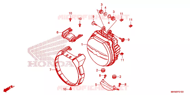 PHARE Honda MOTO 650 CB 2021  CB650RAL