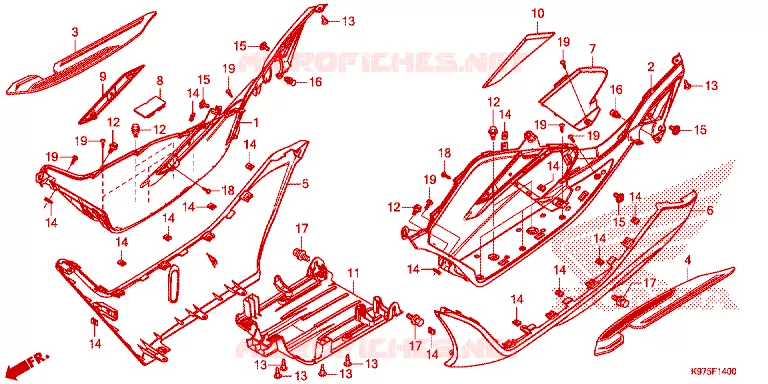 MARCHE PIEDS Honda SCOOTER 150 PCX 2019  WW150K
