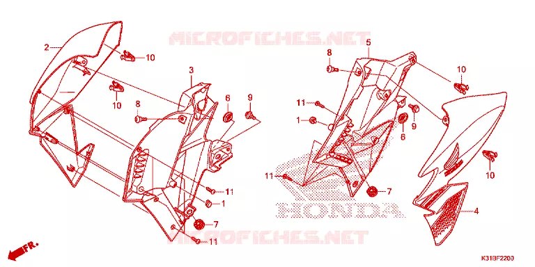 OUIES DE RADIATEUR Honda MOTO 250 CB 2020  MC250CL