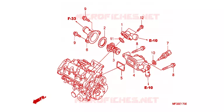 THERMOSTAT Honda MOTO 600 HORNET 2012  CB600FAC_BR
