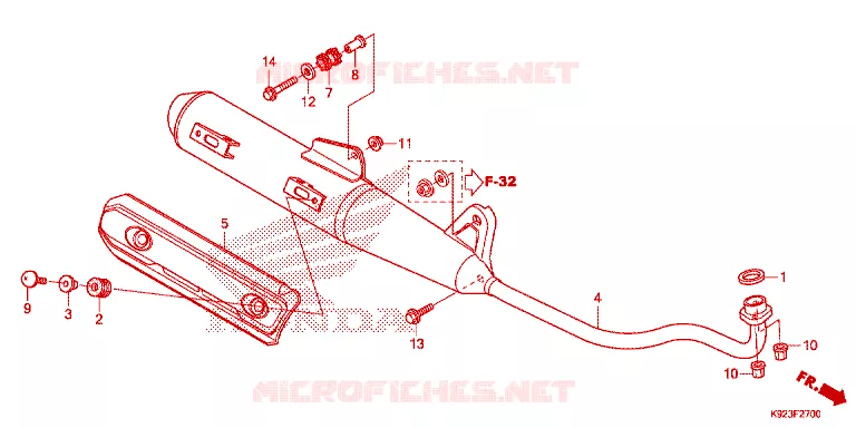 SILENCIEUX D'ECHAPPEMENT Honda MOTO 110 WAVE 2017  AFS110SPH