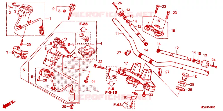 GUIDON Honda MOTO 500 CB 2014  CB500FAE