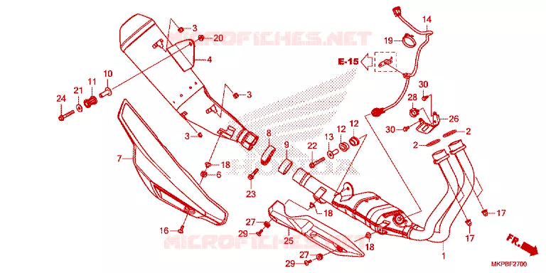SILENCIEUX D'ECHAPPEMENT Honda MOTO 500 CB 2021  CB500FAL