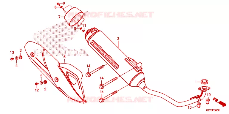 SILENCIEUX D'ECHAPPEMENT Honda SCOOTER 150 PCX 2021  WW150M