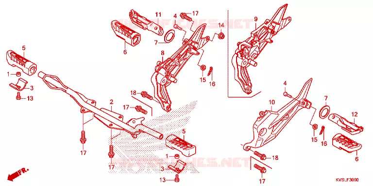 REPOSE PIED Honda MOTO 160 CG 2020  CG160ESL