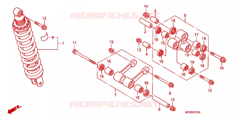 AMORTISSEUR ARRIERE Honda MOTO 230 CRF 2012  CRF230FC