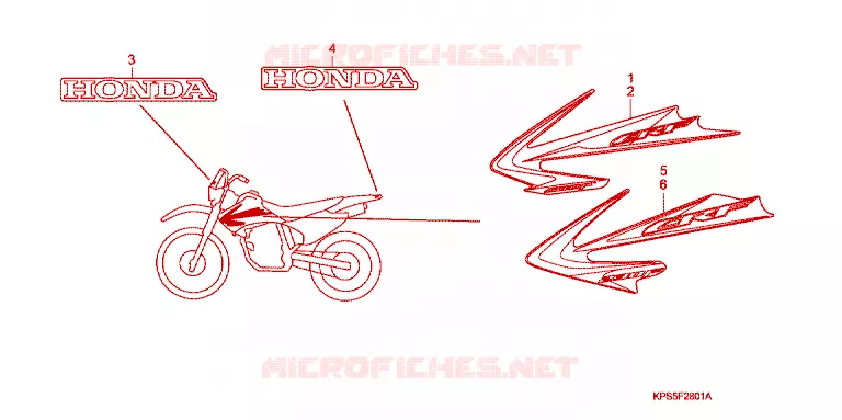 AUTOCOLLANTS Honda MOTO 230 CRF 2012  CRF230FC