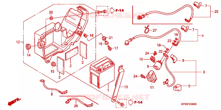 BATTERIE Honda MOTO 230 CRF 2013  CRF230FC
