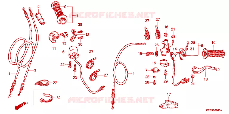 COMMODO - LEVIER - CABLE Honda MOTO 230 CRF 2013  CRF230FC