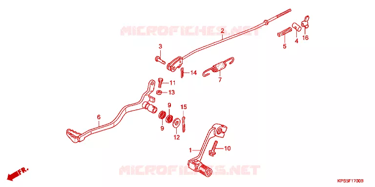 PEDALE Honda MOTO 230 CRF 2013  CRF230FC