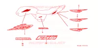 AUTOCOLLANTS pour Honda CG 125 FAN de 2007