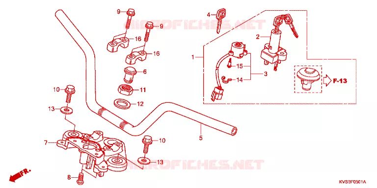 GUIDON - TE DE FOURCHE Honda MOTO 150 CG 2012  CG150ESDC