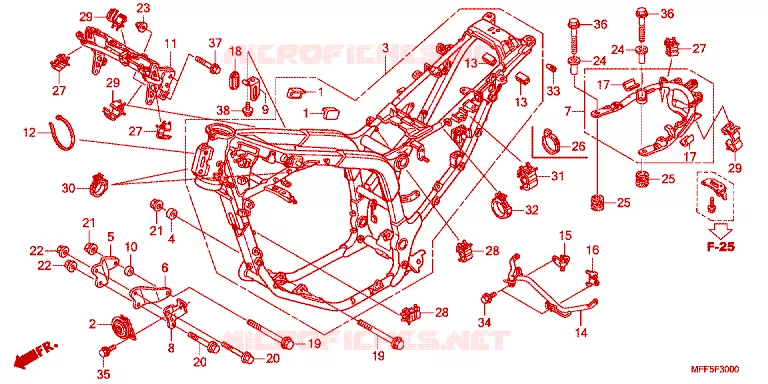 CADRE Honda MOTO 700 TRANSALP 2012  XL700VC