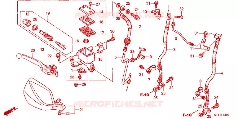 MAITRE CYLINDRE DE FREIN AVANT Honda MOTO 700 TRANSALP 2012  XL700VC
