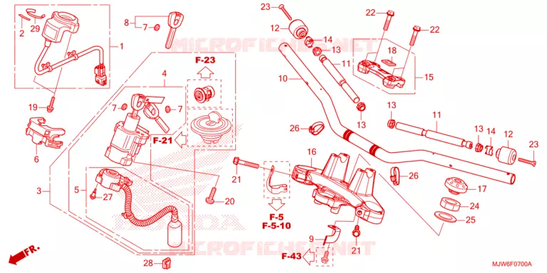 GUIDON - TE DE FOURCHE Honda MOTO 500 CB 2017  CB500FG