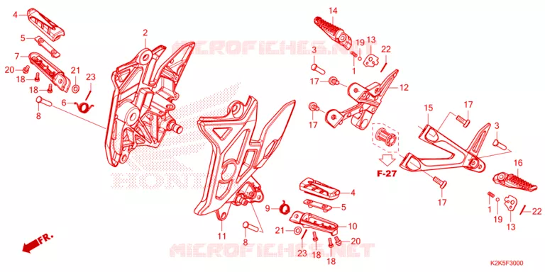 REPOSE PIED Honda MOTO 300 CB 2023  MC300CP
