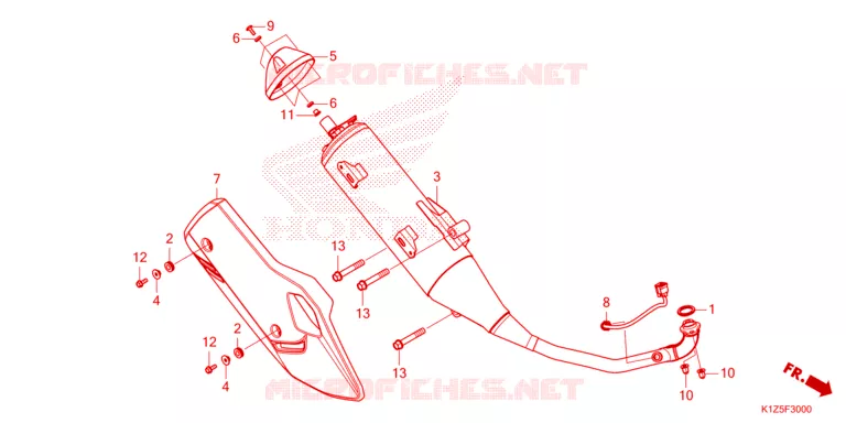 SILENCIEUX D'ECHAPPEMENT Honda SCOOTER 160 PCX 2024  WW160AP