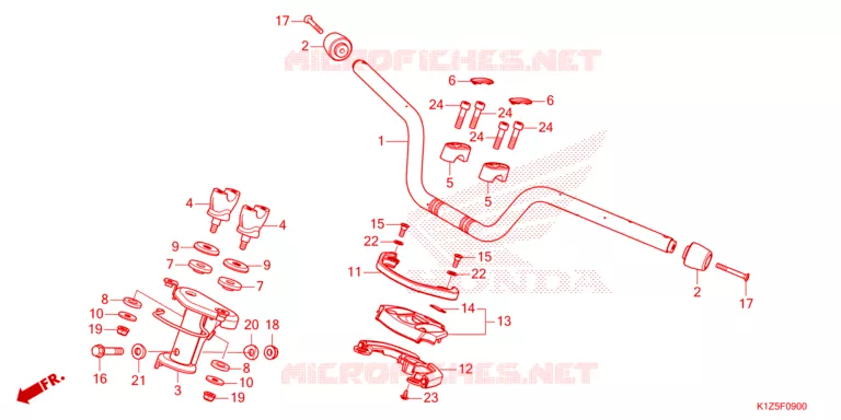 GUIDON - CARENAGE Honda SCOOTER 160 PCX 2024  WW160ADP