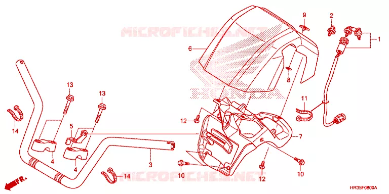 GUIDON Honda ATV 420 FOURTRAX 2022  TRX420FM1H