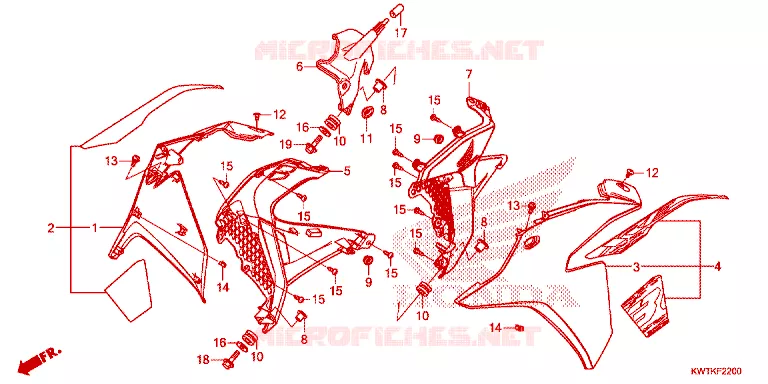 OUIES DE RADIATEUR Honda MOTO 300 XR 2023  XRE300AWP
