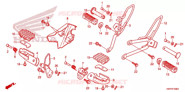 REPOSE PIED Honda MOTO 300 XR 2023  XRE300AWP