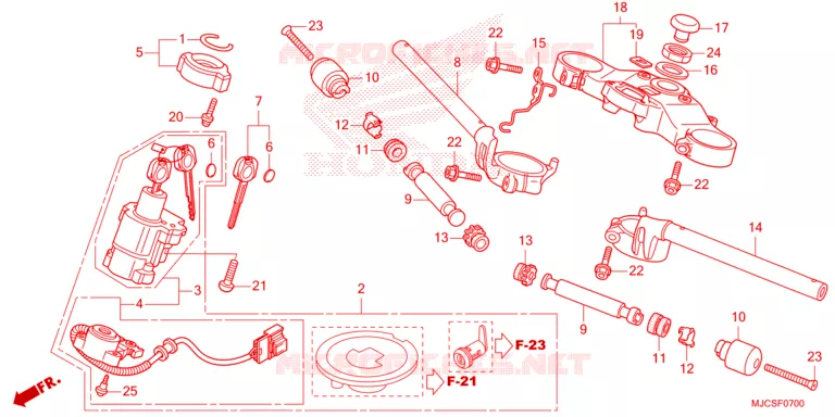 GUIDON Honda MOTO 600 CBR 2025  CBR600RAS