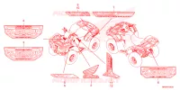 AUTOCOLLANTS pour Honda FOURTRAX 520 FOREMAN RUBICON 4X4 AT DCT EPS de 2025