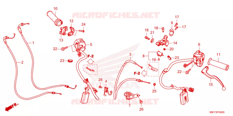COMMODO - LEVIER - CABLE Honda MOTO 650 CB 2023  CB650RAP
