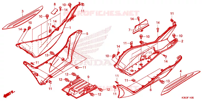 MARCHE PIEDS Honda SCOOTER 125 PCX 2017  WW125H