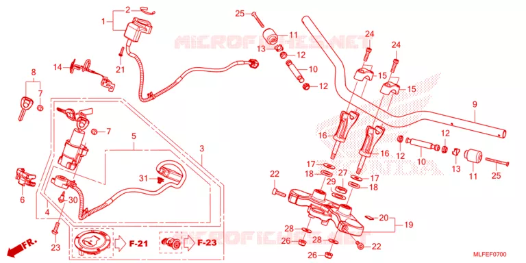 GUIDON Honda MOTO 1100 NT 2025  NT1100DS