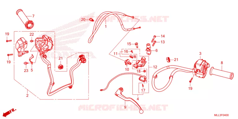 LEVIER DE GUIDON - CABLE - COMMODO Honda MOTO 1000 CB 2025  CB1000SPS