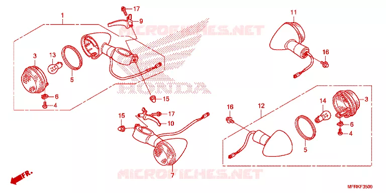 CLIGNOTANT Honda MOTO 1300 VT 2025  VT1300CXAS